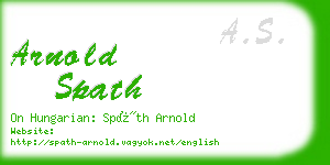 arnold spath business card